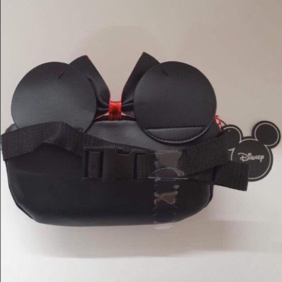 Disney Minnie Mouse Bow Fanny Pack Belt Bag Black - Picture 7 of 8